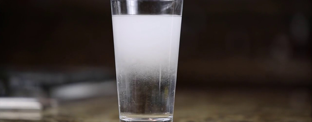 Cloudy glass of water Cloudy glass of water